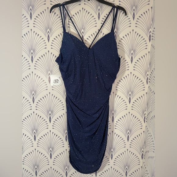 Studio B Design Navy Dress with Sparkling Details - Picture 1 of 4